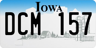 IA license plate DCM157