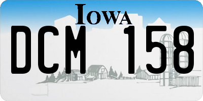 IA license plate DCM158