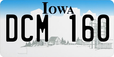 IA license plate DCM160