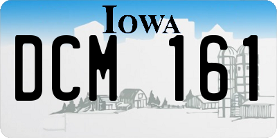 IA license plate DCM161