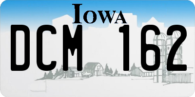 IA license plate DCM162