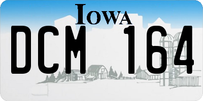 IA license plate DCM164