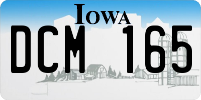 IA license plate DCM165