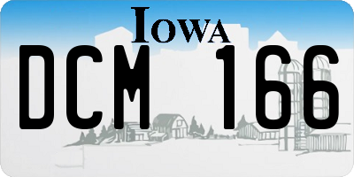 IA license plate DCM166