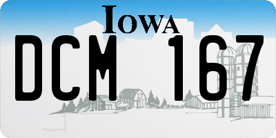 IA license plate DCM167