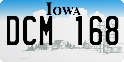 IA license plate DCM168