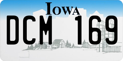 IA license plate DCM169