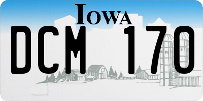IA license plate DCM170