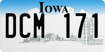 IA license plate DCM171
