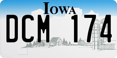 IA license plate DCM174