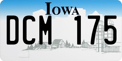 IA license plate DCM175