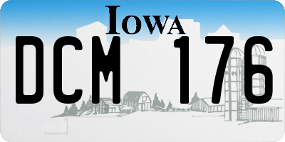 IA license plate DCM176