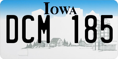 IA license plate DCM185