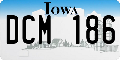 IA license plate DCM186