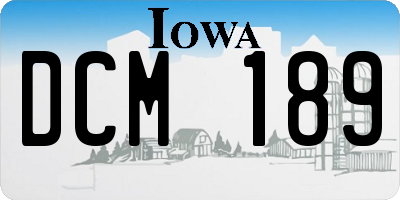 IA license plate DCM189