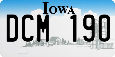 IA license plate DCM190