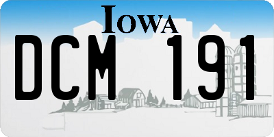 IA license plate DCM191