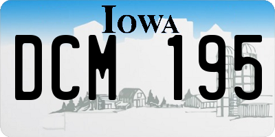 IA license plate DCM195