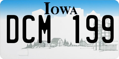 IA license plate DCM199