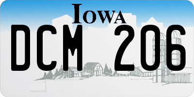 IA license plate DCM206