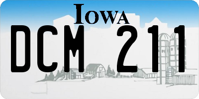 IA license plate DCM211