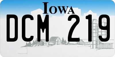 IA license plate DCM219