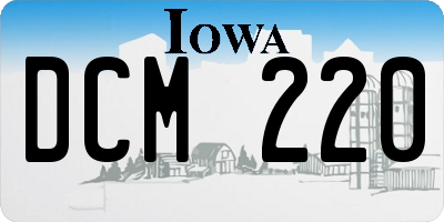 IA license plate DCM220