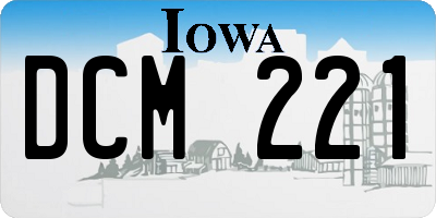 IA license plate DCM221