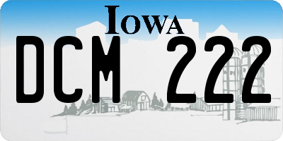 IA license plate DCM222