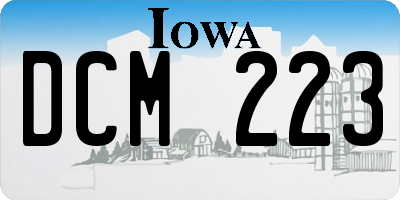 IA license plate DCM223