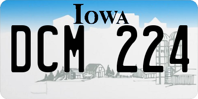 IA license plate DCM224
