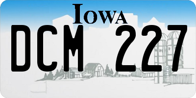 IA license plate DCM227