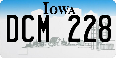 IA license plate DCM228
