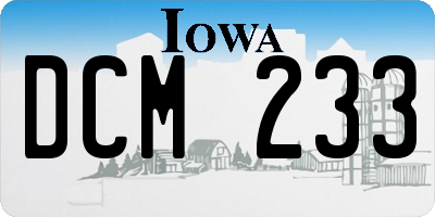 IA license plate DCM233