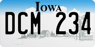 IA license plate DCM234