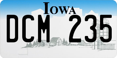 IA license plate DCM235