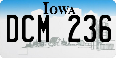 IA license plate DCM236