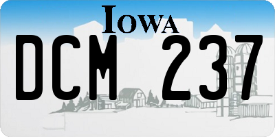 IA license plate DCM237