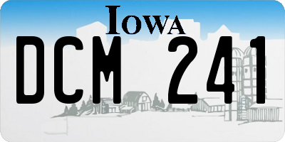 IA license plate DCM241