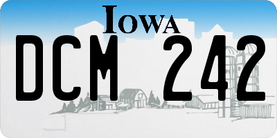 IA license plate DCM242