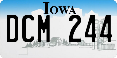 IA license plate DCM244