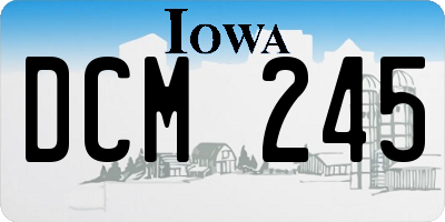 IA license plate DCM245