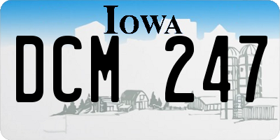 IA license plate DCM247
