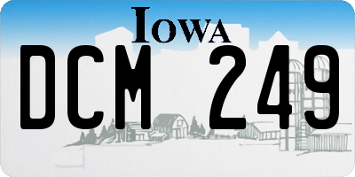 IA license plate DCM249