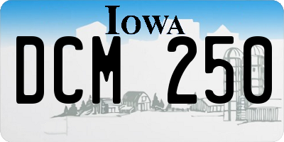 IA license plate DCM250