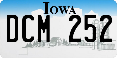 IA license plate DCM252