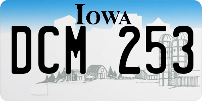 IA license plate DCM253