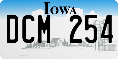 IA license plate DCM254