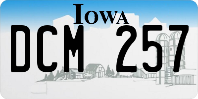 IA license plate DCM257
