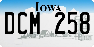 IA license plate DCM258